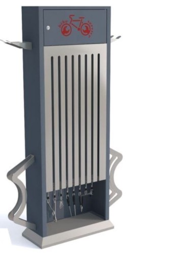 stacja naprawcza do rowerów, mała architektura.JPG