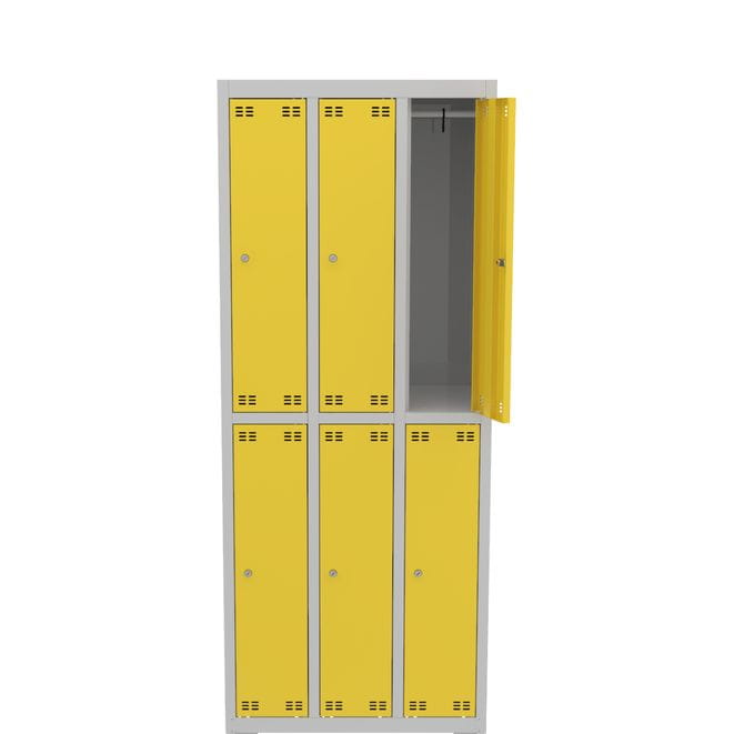 Szafka skrytkowa szkolna SLIM 6D wysokość 180 cm