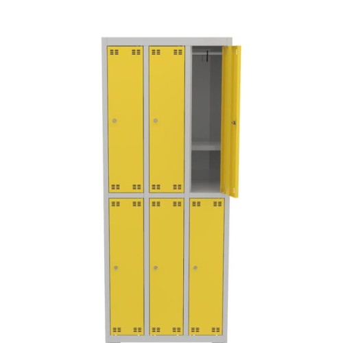 Metalowa szafka szkolna 6-drzwiowa SLIM 73,5 x 180 cm