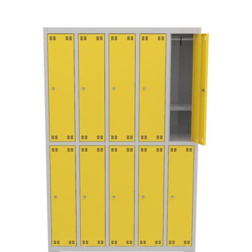 Metalowa szafka szkolna SLIM 10-drzwiowa 120,5 cm