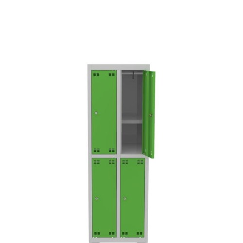 Metalowa szafka szkolna SLIM 4D szara 150x50x40 cm