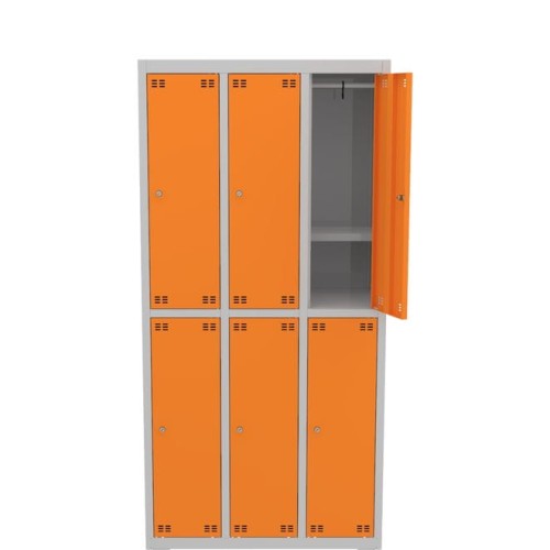 Metalowa szafka szkolna 6-drzwiowa 88,5x180 cm