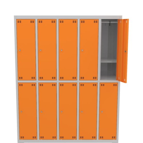 Metalowa szafka szkolna 10-drzwiowa 145,5 cm