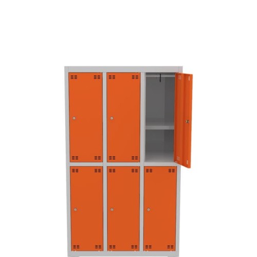 Metalowa szafka szkolna 6-drzwiowa 150 cm