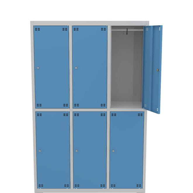 Szafka skrytkowa szkolna 6-drzwiowa 118,5 cm