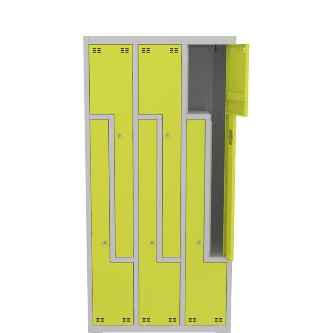 Szafka ubraniowa 6-drzwiowa PROFI L6 szerokość 88,5 cm