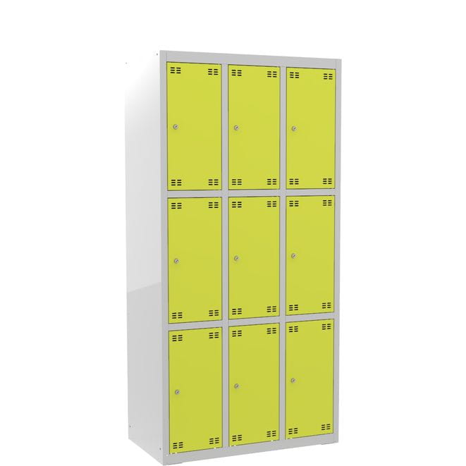 Metalowa szafka skrytkowa PROFI B9/3 szara RAL 7035