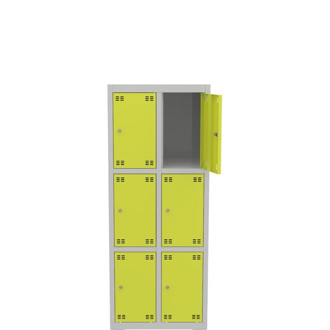 Szafka skrytkowa PROFI B6/3 6-drzwiowa szara