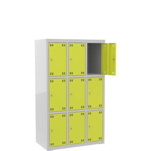 Szafka skrytkowa PROFI B9/3 metalowa 9-drzwiowa