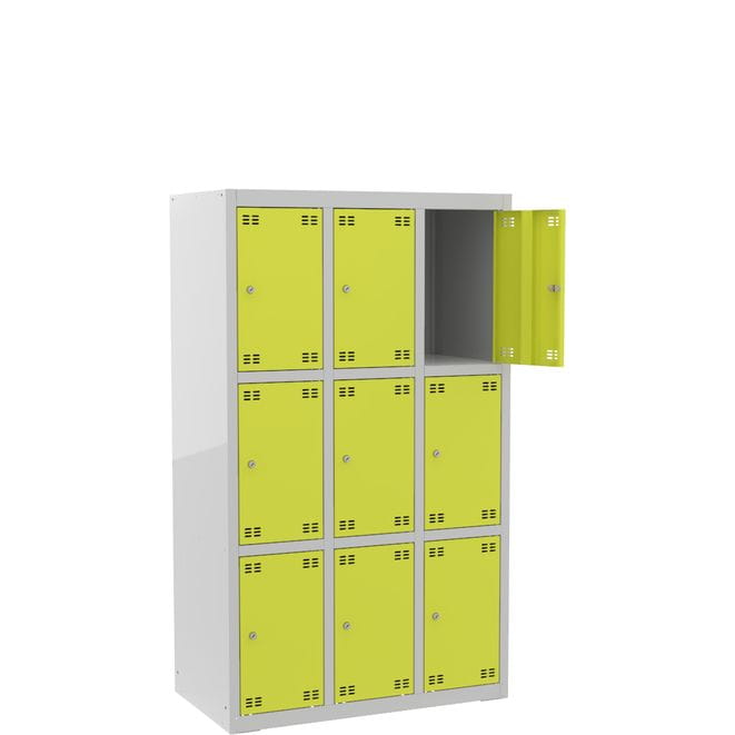Szafka skrytkowa PROFI B9/3 metalowa 9-drzwiowa