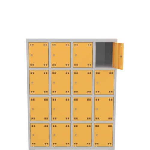 Metalowa szafka skrytkowa PROFI B16/4 117x150 cm