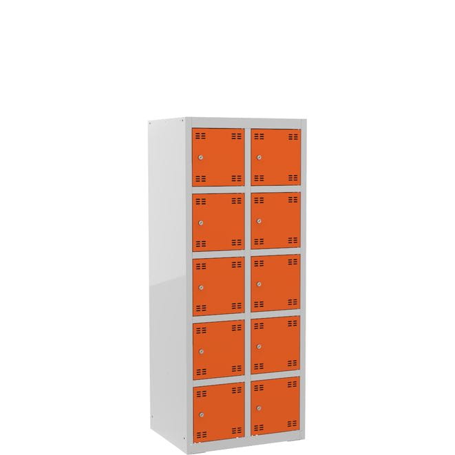 Metalowa szafka skrytkowa PROFI B10/5 szara RAL 7035
