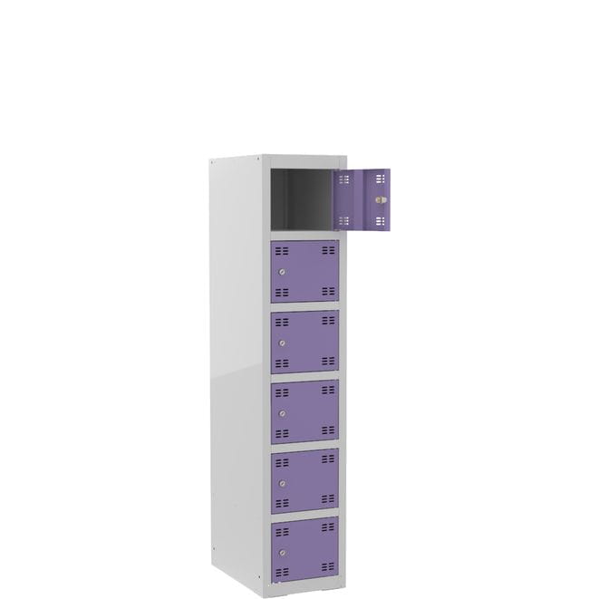 Szafka skrytkowa PROFI B6/6 metalowa 6-drzwiowa szara