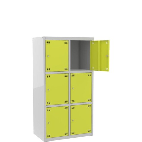Szafka skrytkowa PROFI B6/3 metalowa 6-drzwiowa 150x80 cm