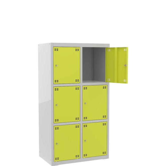 Szafka skrytkowa PROFI B6/3 metalowa 6-drzwiowa 150x80 cm