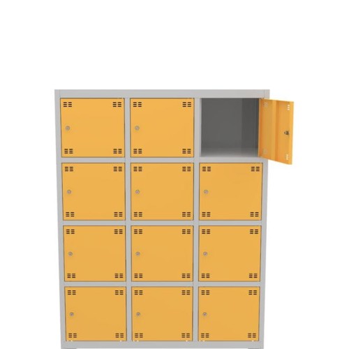 Metalowa szafka skrytkowa PROFI B12/4 3x4