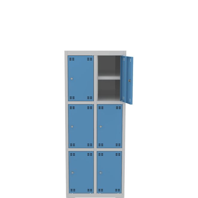 Metalowa szafka skrytkowa PROFI B6/3 6-drzwiowa
