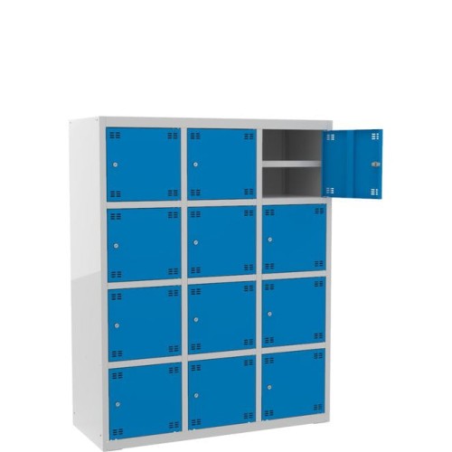Szafka skrytkowa z półką PROFI B12/4 12-drzwiowa