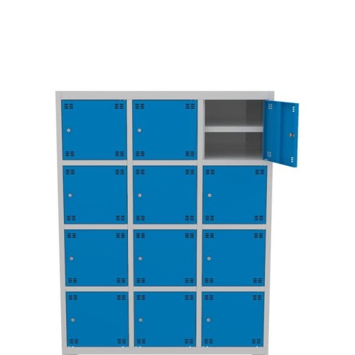 Metalowa szafka skrytkowa PROFI B12/4 szara