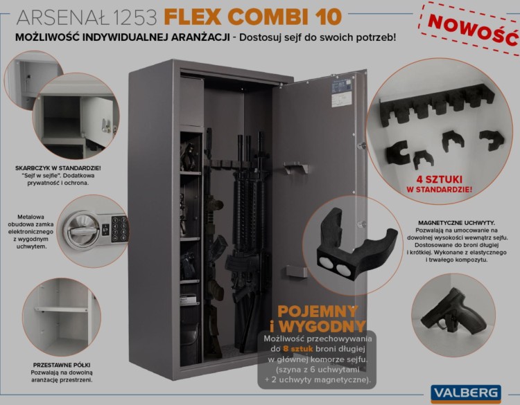 Sejf na broń Arsenal 1253 Flex Combi .JPG