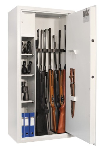 Sejf na broń Arsenal 1253 RAL7035 z bronią.JPG