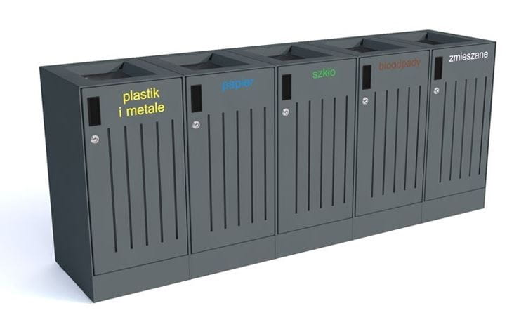 Kosz do segregacji odpadów Odyn 5x80 l