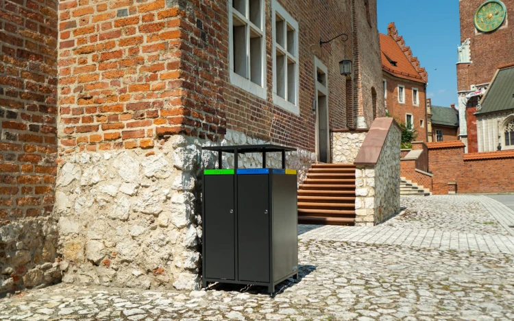 Kosz do segregacji odpadów i śmieci Jowisz 4x65l czarny, wawel 3.jpg
