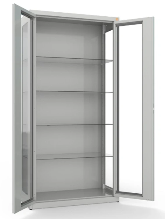 Szafa medyczna dwuskrzydłowa,drzwi i boki przeszklone MDB 2s.png