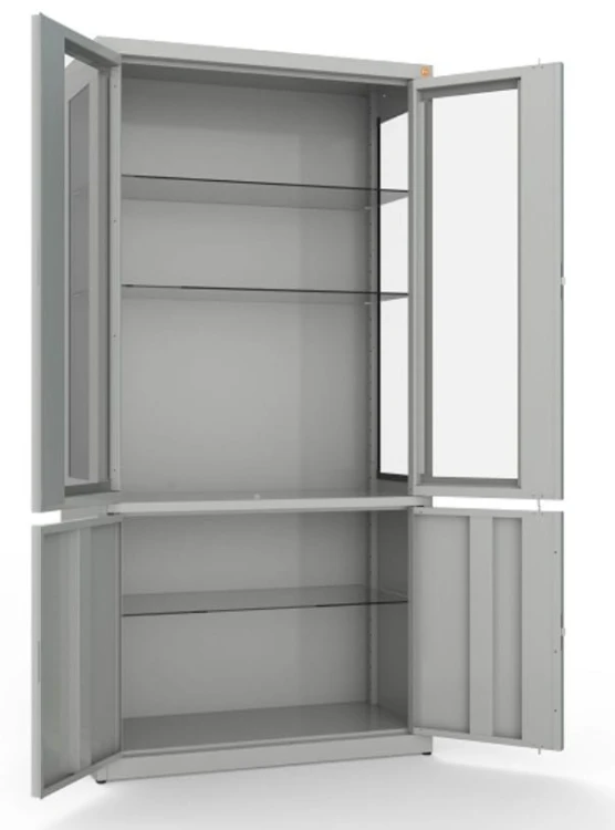 Szafa medyczna dwuskrzydłowa, dwudzielna, dwukomorowa, drzwi górne i boki  MDBW2s.jpg