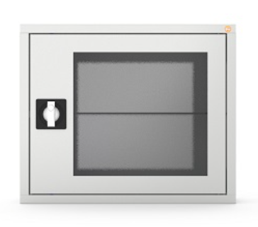 Szafa medyczna wisząca, jednodrzwiowa, drzwi przeszklone MD-.png