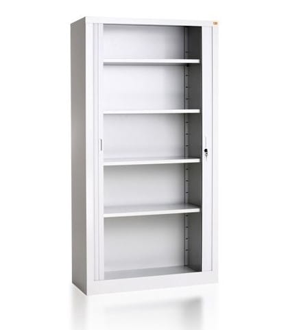 Szafa biurowa dwuskrzydłowa, czteropółkowa z drzwiami .jpg