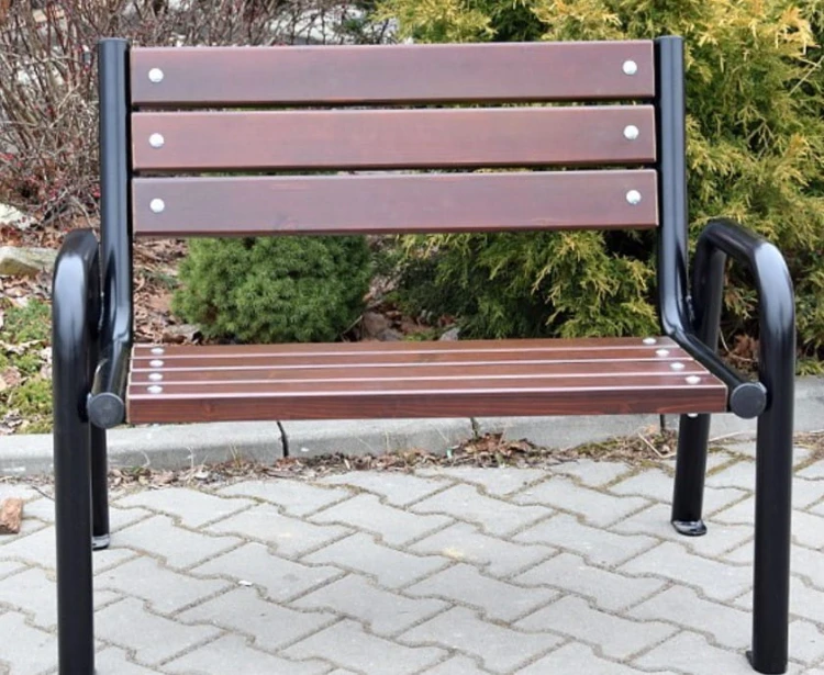 Ławka Promyk II mini z drewnianym siedziskiem i oparciem