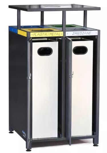 mała architektura, producent, kosz do segregacji odpadów, kosz uliczny.JPG