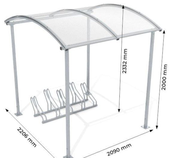mała architektura, wiata rowerowa na 5 stanowisk, producent, wiata zadaszona, wiata zabudowana.JPG