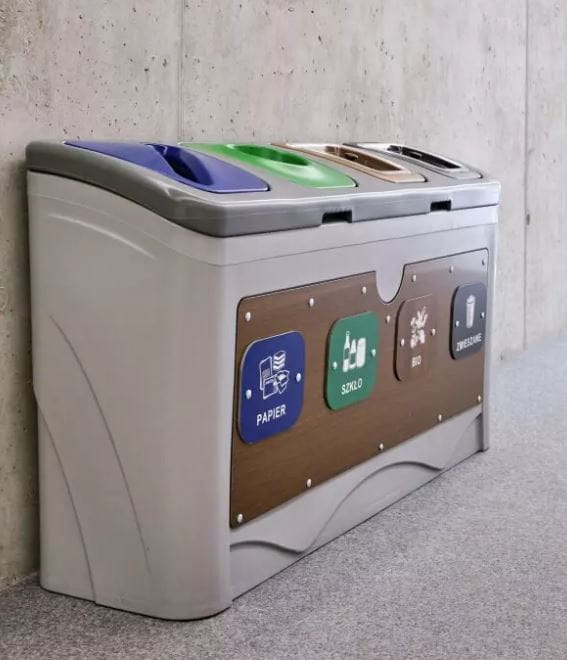 Pojemnik do segregacji odpadów EVO Premium z 4 frakcjami