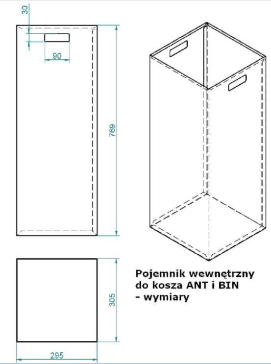 Nowoczesny kosz 5-komorowy ANT-5 do segregacji odpadów