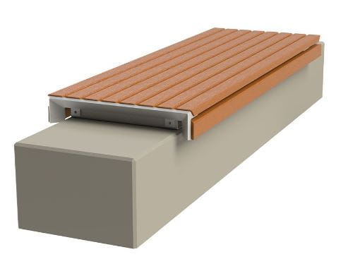 ławka bez oparcia betonowo drewniana, mała architektura, producent.JPG