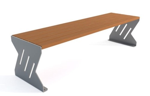 Ławka miejsko - ogrodowa Febe I, bez oparcia, stal nierdzewna.jpg