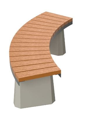 Ławka betonowa, ławka łukowa, ławka półokrągła, mała architektura, producent, Ławka PEDRA.JPG