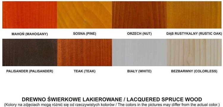 Hamak parkowy WoodRest z lakierowanym drewnem