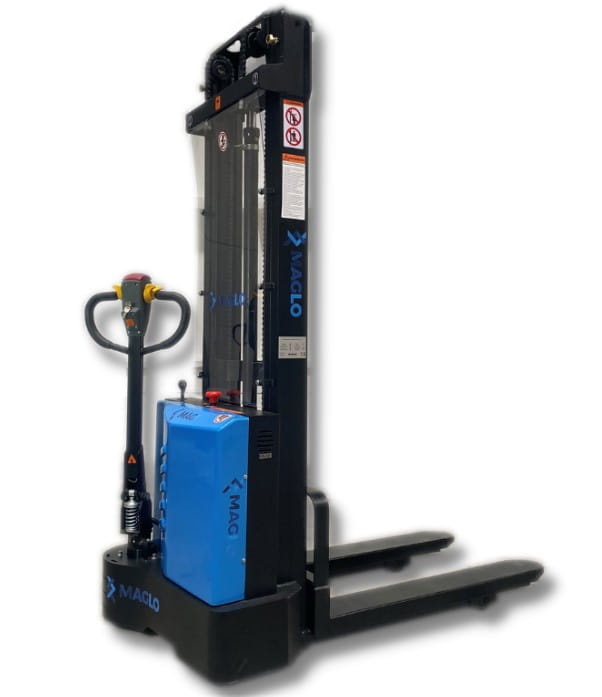 Wózek magazynowy elektryczny Maglo WESJ12T z szerokimi widłami 680 mm