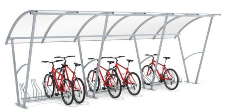 Wiata rowerowa Świt z montażem do przykręcenia lub wbetonowania