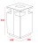 Kosz do segregacji Tower 4 x 52 litry widok frontowy