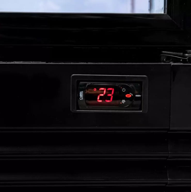 Witryna na napoje Mega-M RICO I180 z podświetlanym plafonem reklamowym