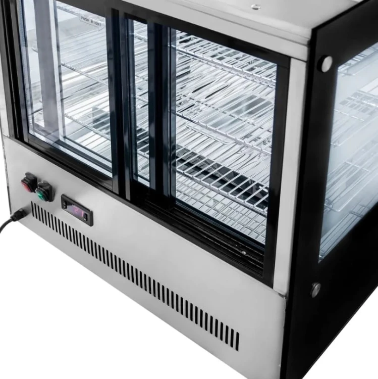 Witryna Mega-M CLARA MINI S66 Inox z giętą szybą frontową