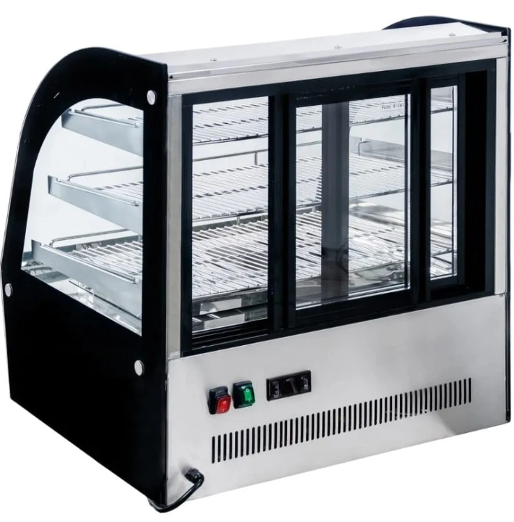 Witryna grzewcza z 3 poziomami półek Mega-M CLARA MINI S66 Inox
