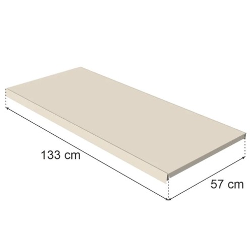 Metalowa półka MAGO do regału sklepowego 57x133 cm