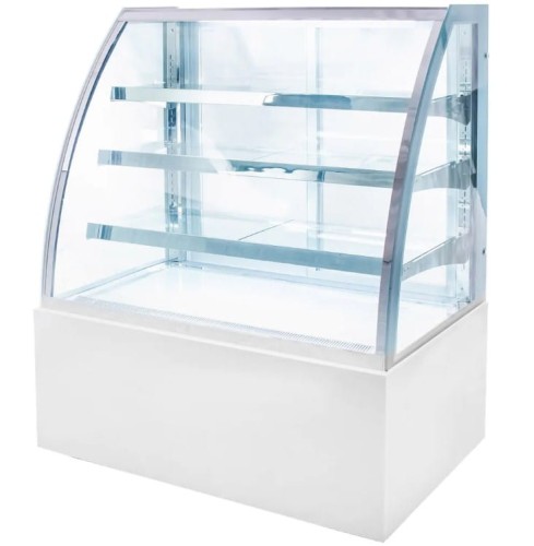 Witryna do ciast Mega-M CLARA S120 white z półkami szklanymi