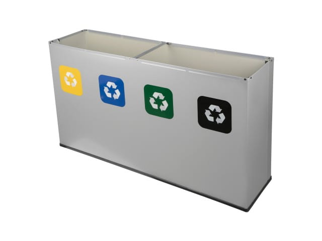 Kosz do recyklingu Eko Station z czterema komorami 60 l