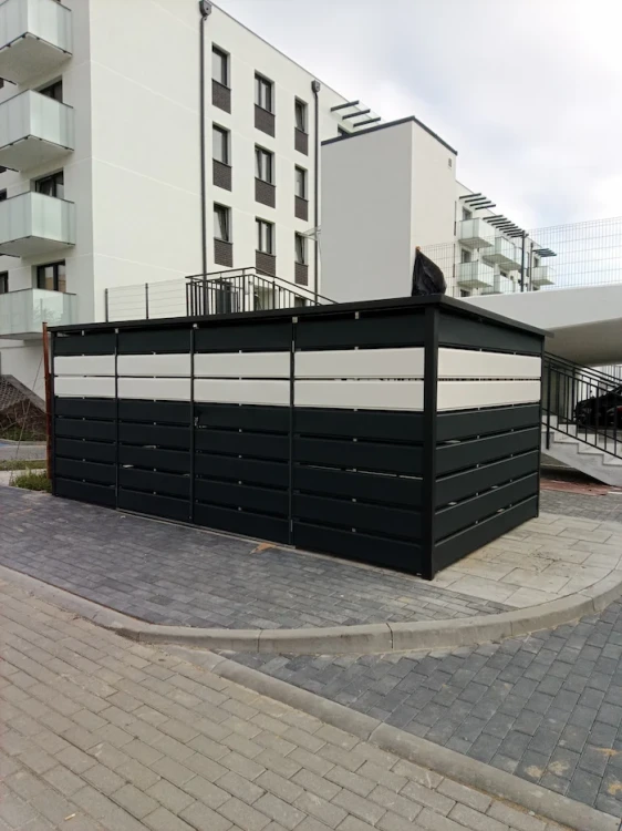 Wiata na odpady EKO 6x5m z furtką